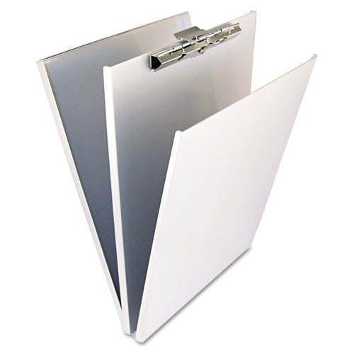 A-holder Aluminum Form Holder, 0.5" Clip Capacity, Holds 8.5 X 11 Sheets, Silver