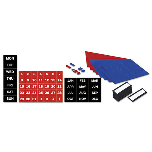 Gridded Magnetic Steel Dry Erase Planning Board With Accessories, 1 X 2 Grid, 36 X 24, White Surface, Silver Aluminum Frame