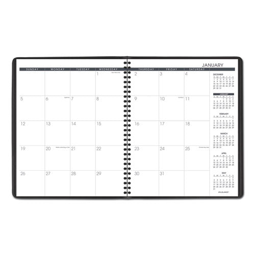Monthly Planner, 11 X 9, Black Cover, 15-month (jan To Mar): 2023 To 2024