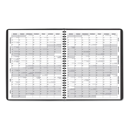 Monthly Planner, 11 X 9, Black Cover, 15-month (jan To Mar): 2023 To 2024