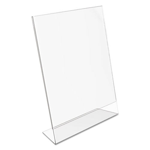 Classic Image Slanted Sign Holder, Portrait, 8.5 X 11 Insert, Clear