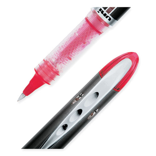 Vision Elite Roller Ball Pen, Stick, Extra-fine 0.5 Mm, Red Ink, Black/red Barrel