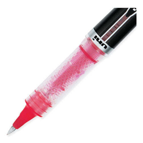 Vision Elite Roller Ball Pen, Stick, Extra-fine 0.5 Mm, Red Ink, Black/red Barrel