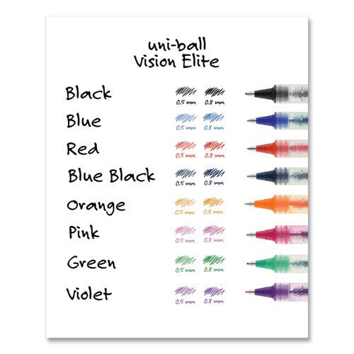 Vision Elite Roller Ball Pen, Stick, Extra-fine 0.5 Mm, Blue Ink, Blue Barrel