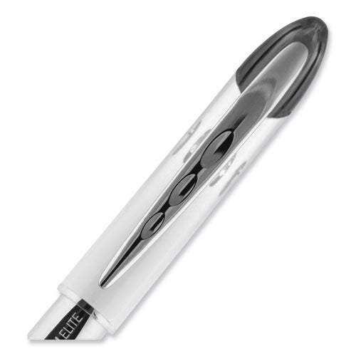 Vision Elite Roller Ball Pen Bold 0.8 mm Black Ink White/Black Barrel 1/Each