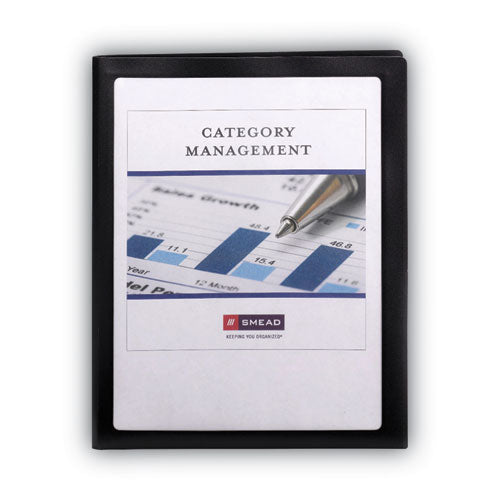 Frame View Poly Two-pocket Folder, 100-sheet Capacity, 11 X 8.5, Clear/black, 5/pack