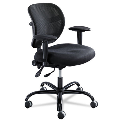 Vue Intensive-use Mesh Task Chair, Supports Up To 500 Lb, 18.5" To 21" Seat Height, Black