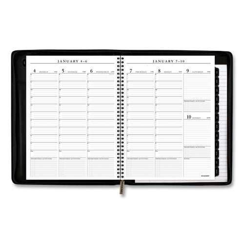 Executive Weekly Vertical-column Appointment Book, Telephone/address Section, 11 X 8.25, Black, 12-month (jan-dec): 2023