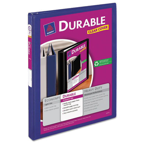 Durable View Binder With Durahinge And Slant Rings, 3 Rings, 2" Capacity, 11 X 8.5, White, 4/pack