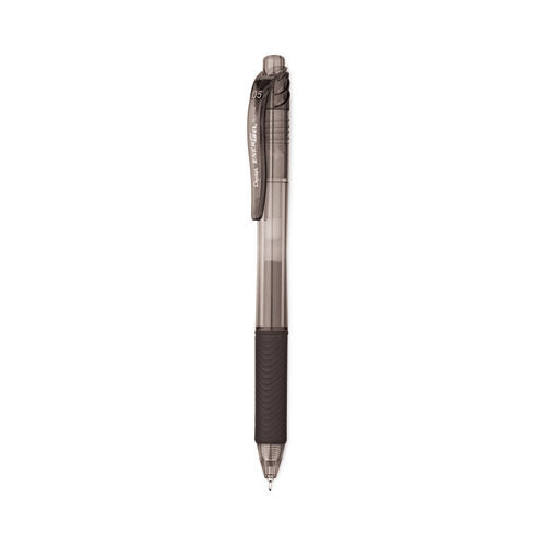 Energel-x Gel Pen, Retractable, Fine 0.5 Mm Needle Tip, Black Ink, Black Barrel, 24/pack