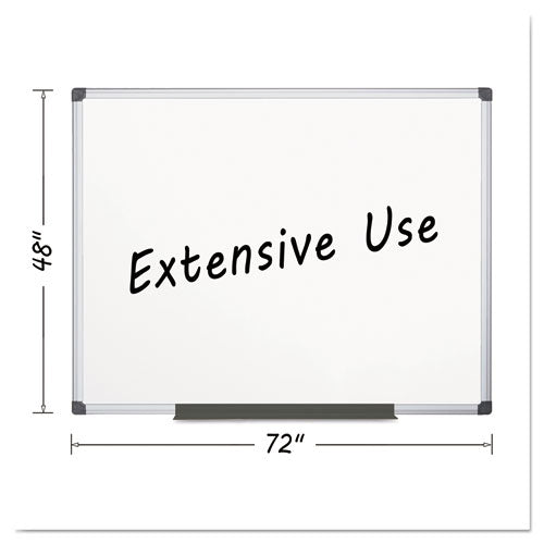 Porcelain Value Dry Erase Board, 48 X 72, White Surface, Silver Aluminum Frame