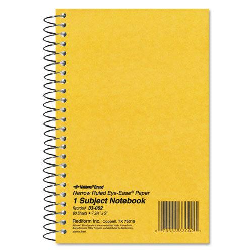 Single-subject Wirebound Notebooks, Medium/college Rule, Blue Kolor Kraft Front Cover, (80) 7.75 X 5 Sheets