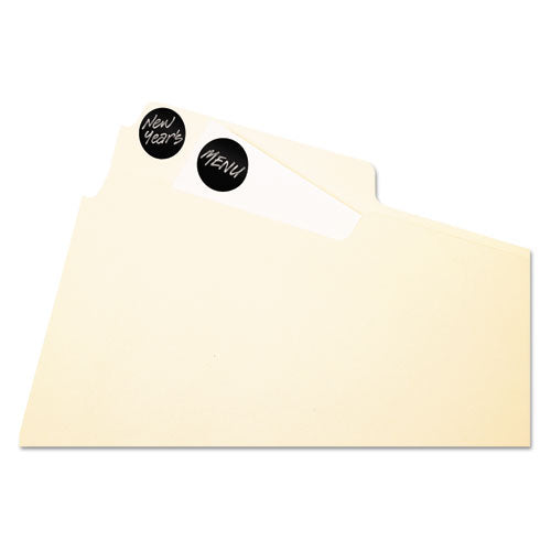 Handwrite Only Self-adhesive Removable Round Color-coding Labels, 0.75" Dia, Black, 28/sheet, 36 Sheets/pack, (5459)