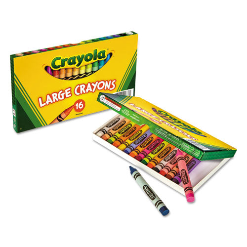 CRAYOLA LARGE CRAYONS 8 COLOR BOX - 071662200800