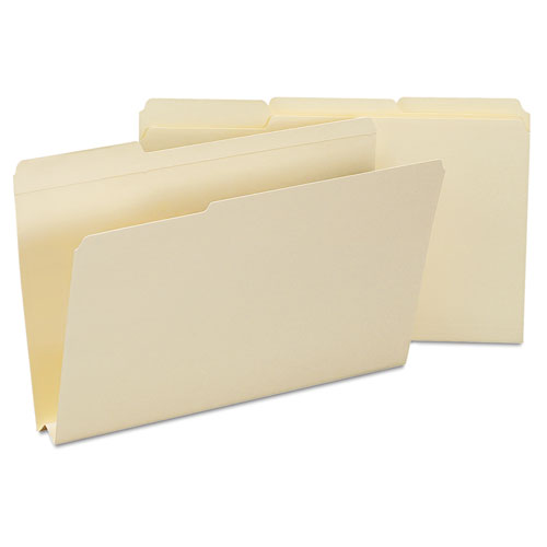 Expandable Heavyweight File Folders, 1/3-cut Tabs: Assorted, Legal Size, 1.5" Expansion, Manila, 50/box