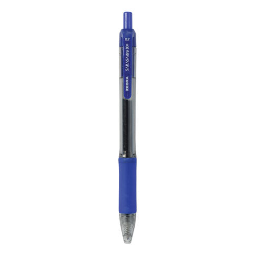 Sarasa Dry Gel X20 Gel Pen, Retractable, Medium 0.7 Mm, Black Ink, Smoke Barrel, 12/pack