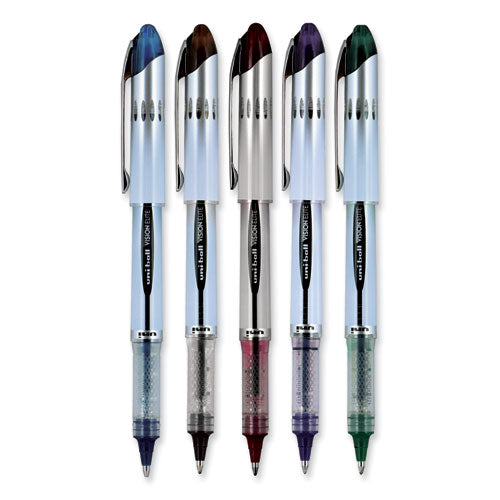 Vision Elite Blx Series Roller Ball Pen, Stick, Bold 0.8 Mm, Assorted Ink And Barrel Colors, 5/pack