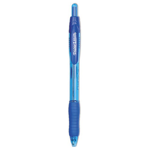 Profile Ballpoint Pen, Retractable, Medium 1 Mm, Black Ink, Translucent Black Barrel, Dozen