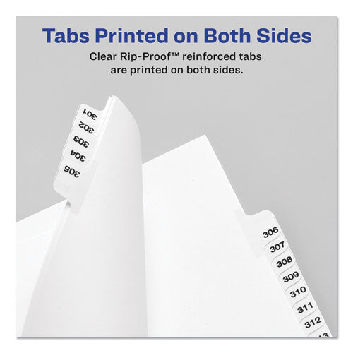 Avery-style Preprinted Legal Bottom Tab Divider, 26-tab, Exhibit E, 11 X 8.5, White, 25/pk