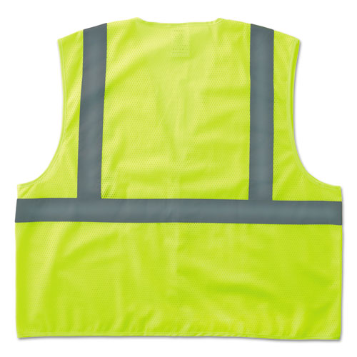 Glowear 8205hl Type R Class 2 Super Econo Mesh Safety Vest, Large To X-large, Lime