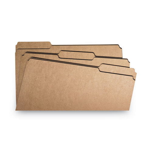 Heavyweight Kraft File Folder, 1/3-cut Tabs: Assorted, Legal Size, 0.75" Expansion, 11-pt Kraft, Brown, 100/box