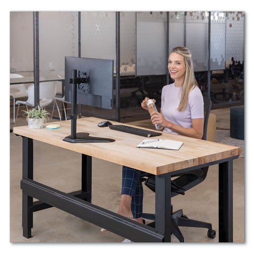 Professional Series Single Freestanding Monitor Arm, For 32" Monitors, 11" X 15.4" X 18.3", Black, Supports 17 Lb