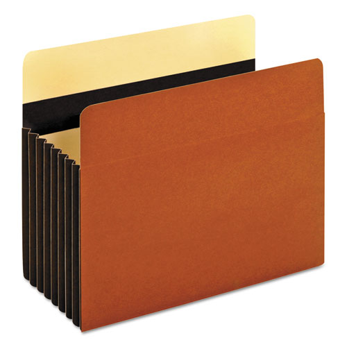 Heavy-duty File Pockets, 7" Expansion, Legal Size, Redrope, 5/box