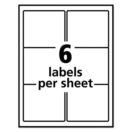 Repositionable Shipping Labels W/surefeed, Laser, 3.33 X 4, White, 600/box