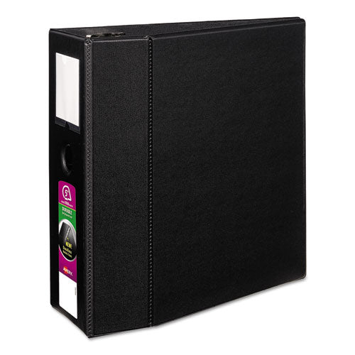 Durable Non-view Binder With Durahinge And Ezd Rings, 3 Rings, 4" Capacity, 11 X 8.5, Black, (8802)