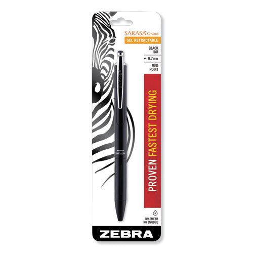 Sarasa Grand Gel Pen, Retractable, Medium 0.7 Mm, Black Ink, Black Barrel