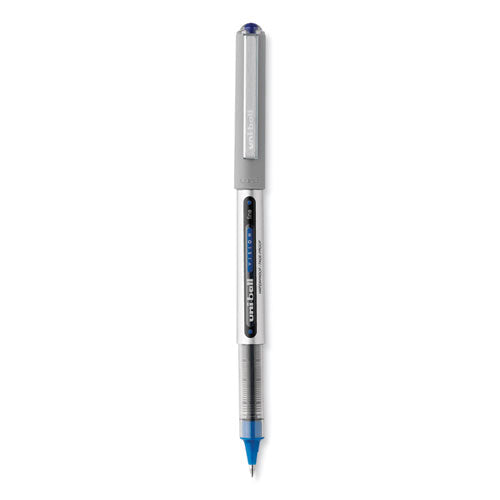 Vision Roller Ball Pen, Stick, Fine 0.7 Mm, Blue Ink, Blue/gray Barrel, Dozen