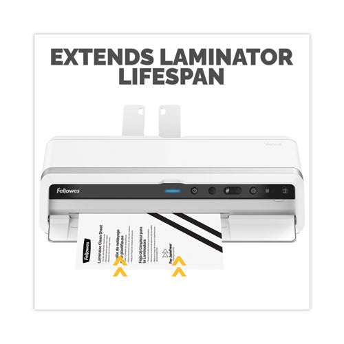 Laminator Cleaning Sheets, 3 To 10 Mil, 8.5" X 11", White, 10/pack