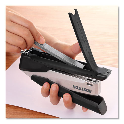 Inpower Spring-powered Desktop Stapler With Antimicrobial Protection, 20-sheet Capacity, Red/black