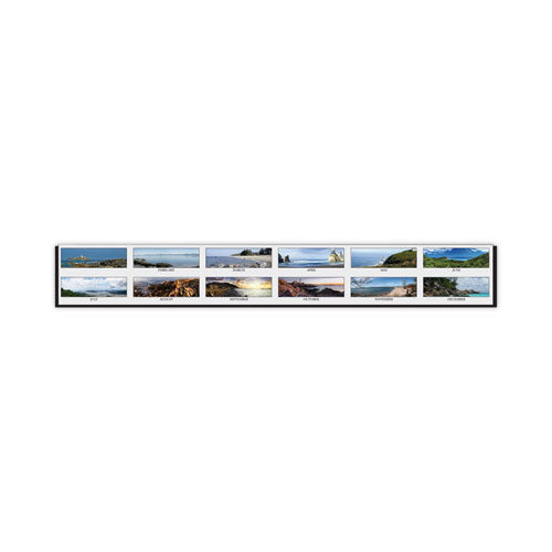 Earthscapes Recycled Monthly Desk Pad Calendar, Coastlines Photos, 22 X 17, Black Binding/corners,12-month (jan-dec): 2023