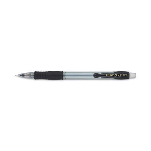 G2 Mechanical Pencil, 0.7 Mm, Hb (#2.5), Black Lead, Clear/black Accents Barrel, Dozen