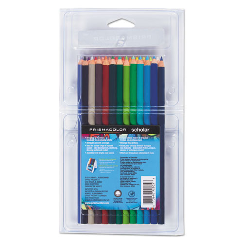 Scholar Colored Pencil Set, 3 Mm, 2b (#2), Assorted Lead/barrel Colors, Dozen