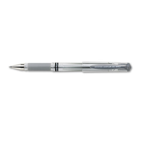 Impact Gel Pen, Stick, Medium 1 Mm, Silver Metallic Ink, Silver Barrel