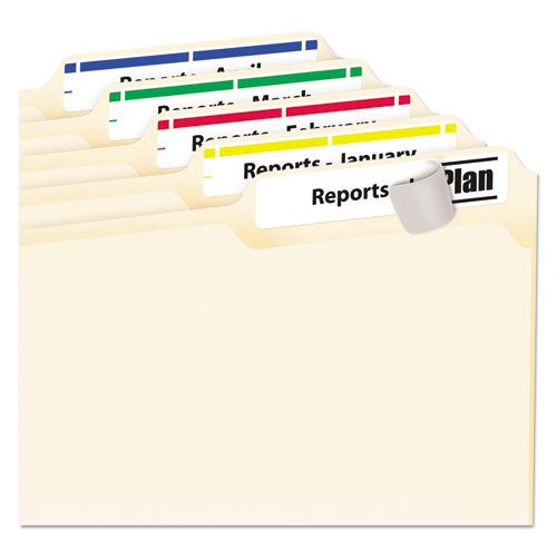 Permanent Trueblock File Folder Labels With Sure Feed Technology, 0.66 X 3.44, White, 30/sheet, 60 Sheets/box