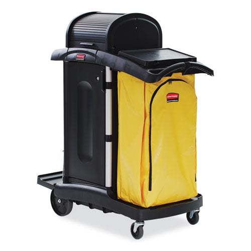 Vinyl Cleaning Cart Bag, 34 Gal, 17.5" X 33", Yellow