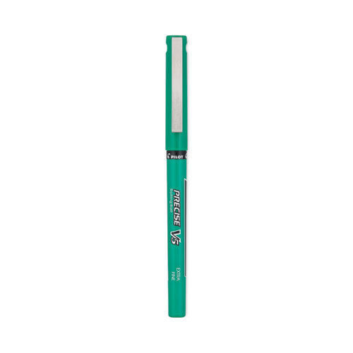 Precise V5 Roller Ball Pen, Stick, Extra-fine 0.5 Mm, Green Ink, Green Barrel, Dozen