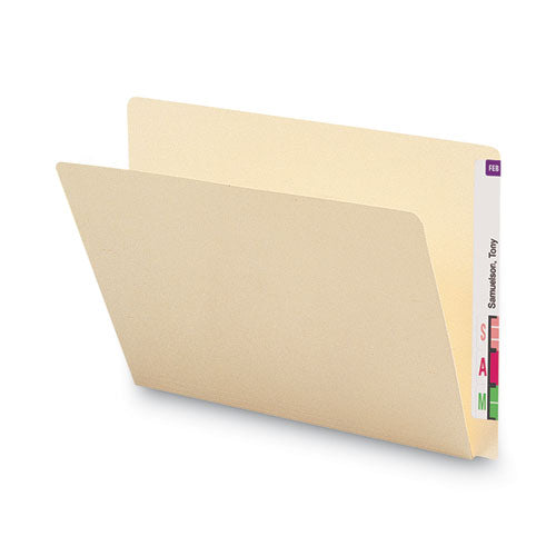 Extended End Tab Manila Folders, Straight Tabs, Letter Size, 0.75" Expansion, Manila, 100/box