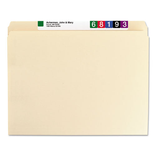 Top Tab Fastener Folders, Straight Tabs, 0.75" Expansion, 1 Fastener, Letter Size, Manila Exterior, 50/box