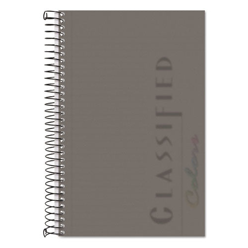 Color Notebooks, 1-subject, Narrow Rule, Graphite Cover, (100) 8.5 X 5.5 White Sheets