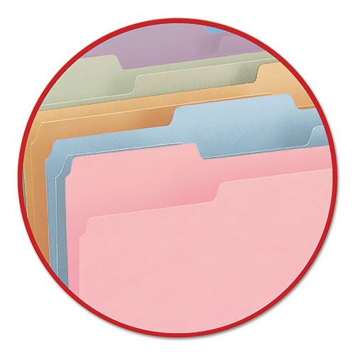 Colored File Folders, 1/3-cut Tabs: Assorted, Letter Size, 0.75" Expansion, Assorted Colors, 100/box