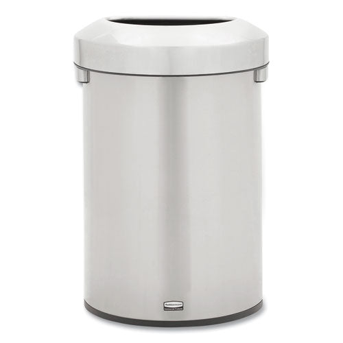 Refine Series Waste Receptacle, 16 Gal, Plastic/stainless Steel