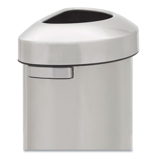 Refine Series Waste Receptacle, 16 Gal, Plastic/stainless Steel