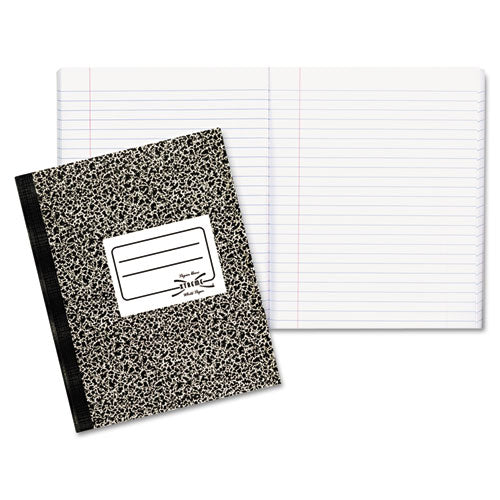 Composition Book, Quadrille Rule (5 Sq/in), Black Marble Cover, (80) 10 X 7.88 Sheets