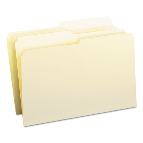 Manila File Folders, 1/2-cut Tabs: Assorted, Legal Size, 0.75" Expansion, Manila, 100/box