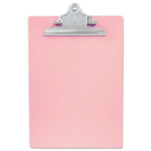 Recycled Plastic Clipboard With Ruler Edge, 1" Clip Capacity, Holds 8.5 X 11 Sheets, Purple