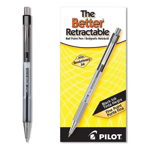 Better Ballpoint Pen, Retractable, Fine 0.7 Mm, Blue Ink, Translucent Blue Barrel, Dozen